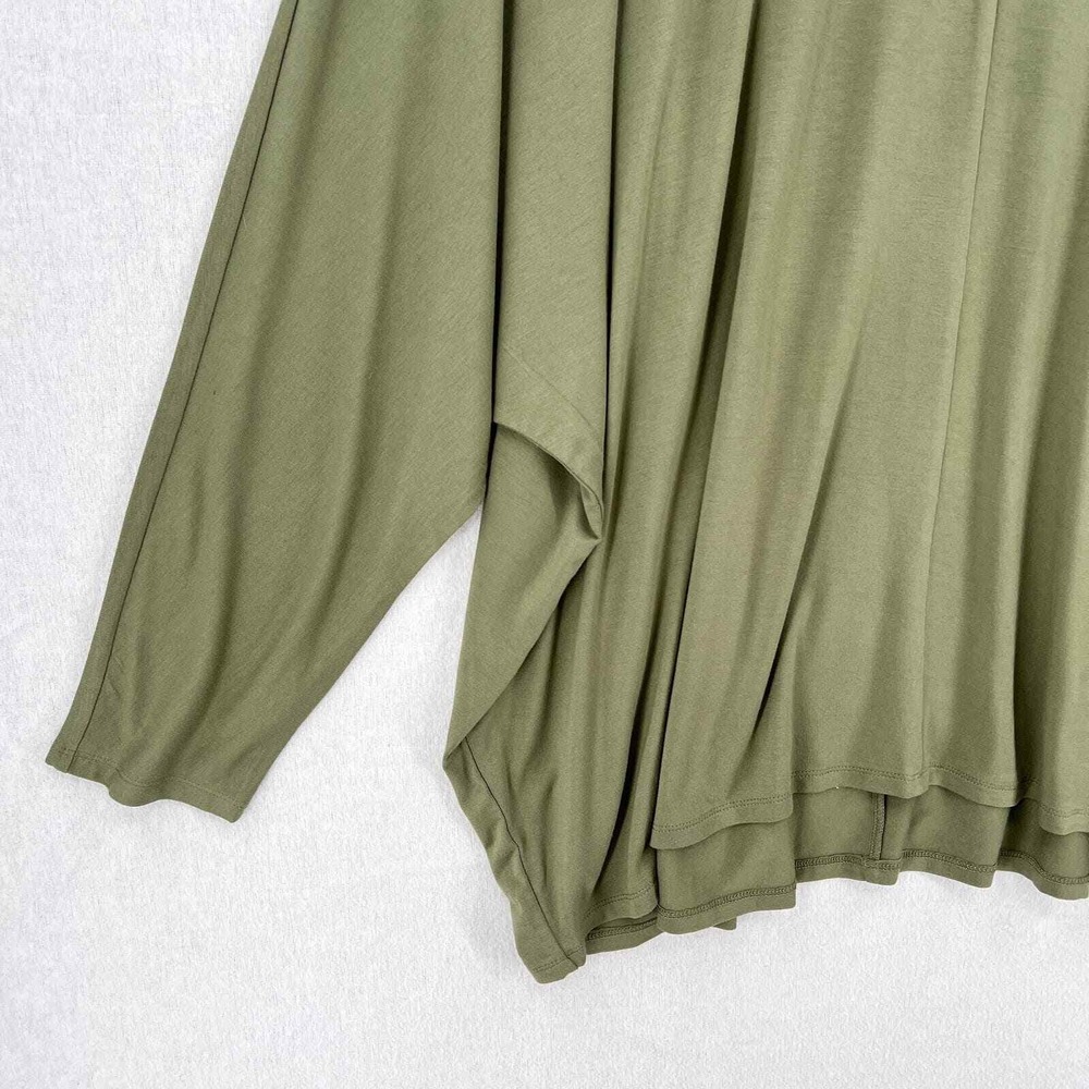 UNIVERSAL STANDARD liquid Jersey Crew Neck Dolman Top Womens XS Oil Green Casual - Picture 5 of 16